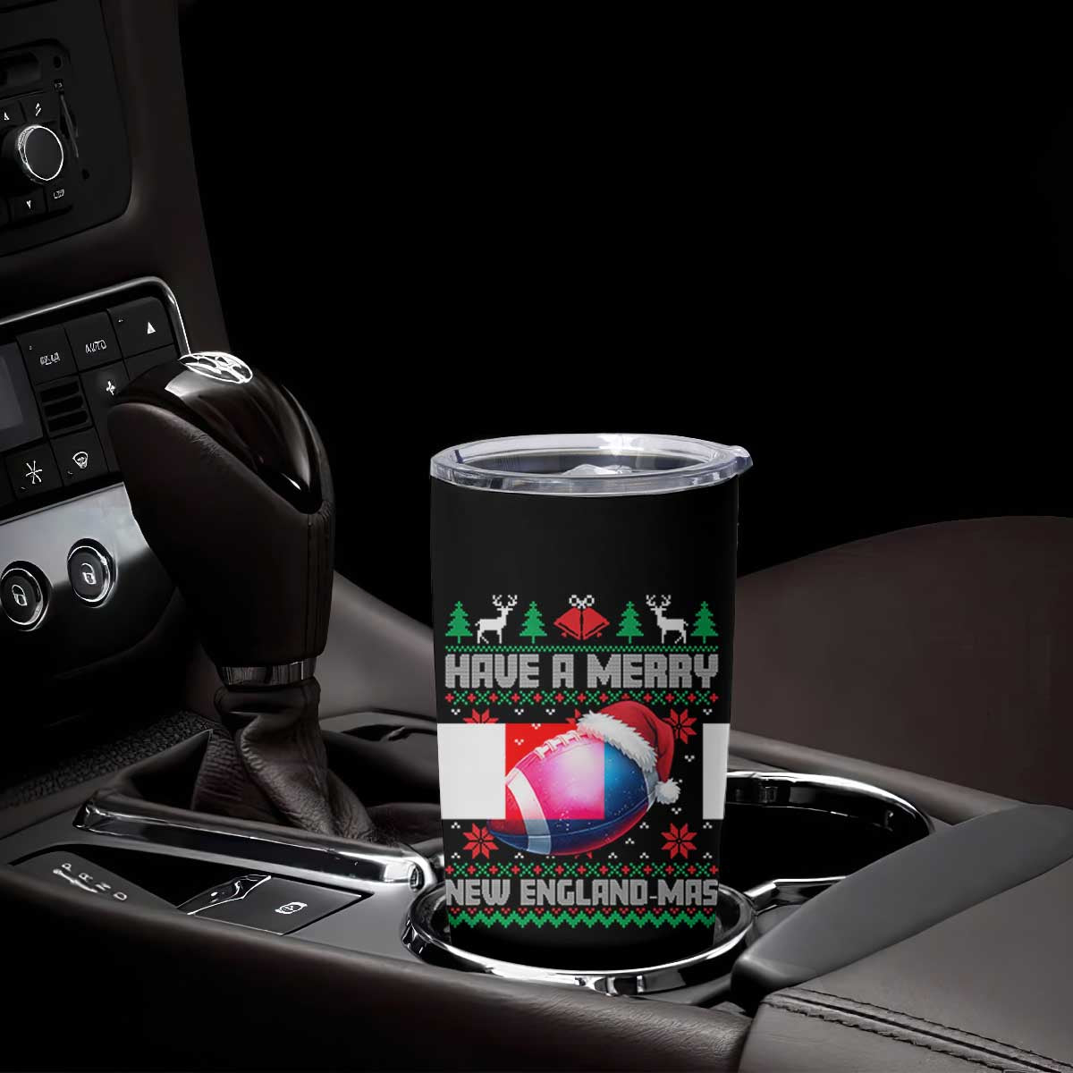 Have A Merry NE Mas Tumbler Cup Funny Football Fan Ugly Christmas Gift TS12 Print Your Wear