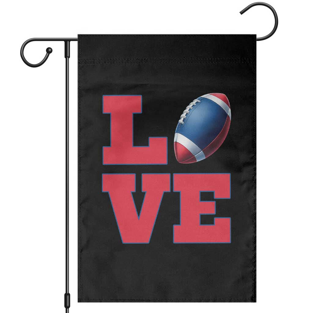 Love Football Fan Supporter Garden Flag Gift For Game Day Lovers TS12 Black Print Your Wear
