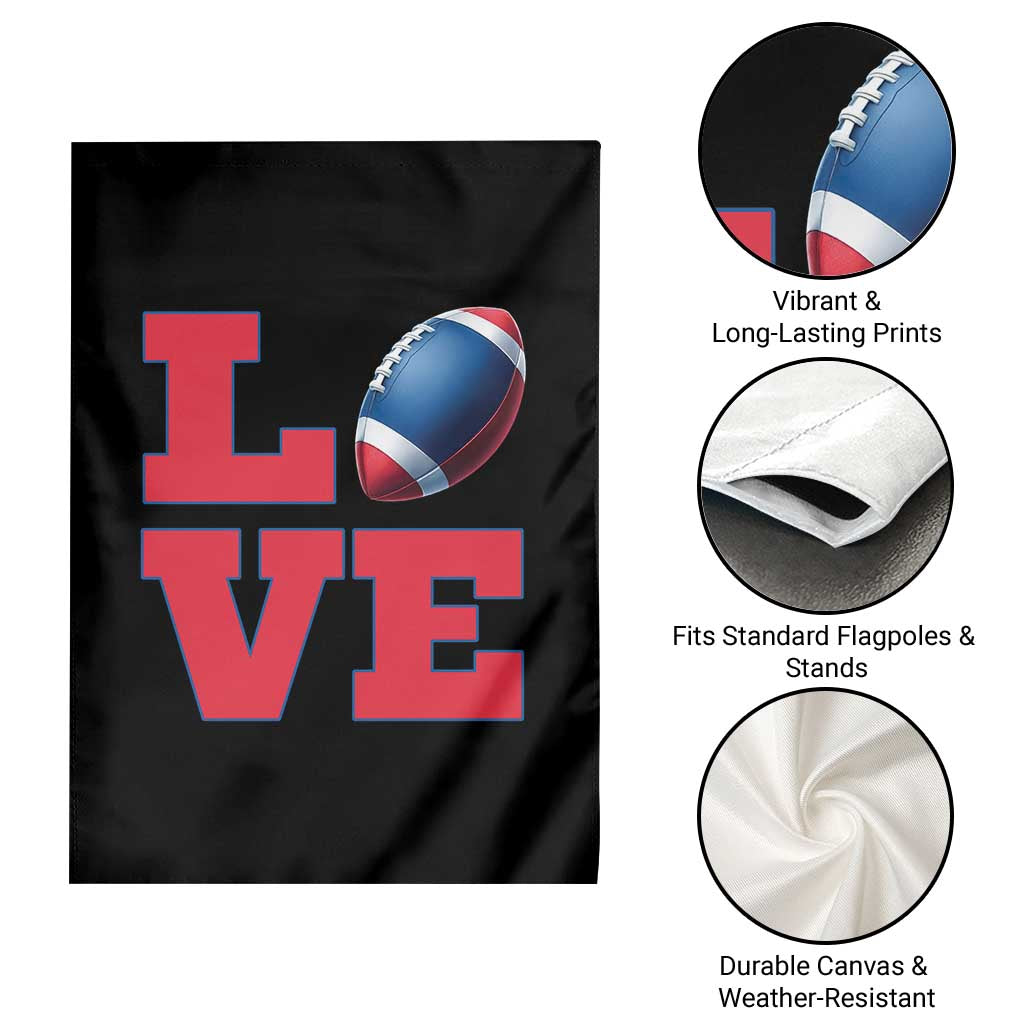 Love Football Fan Supporter Garden Flag Gift For Game Day Lovers TS12 Print Your Wear