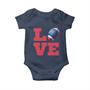 Love Football Fan Supporter Baby Onesie Gift For Game Day Lovers TS12 Navy Print Your Wear