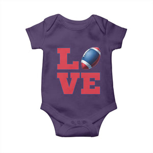 Love Football Fan Supporter Baby Onesie Gift For Game Day Lovers TS12 Purple Print Your Wear
