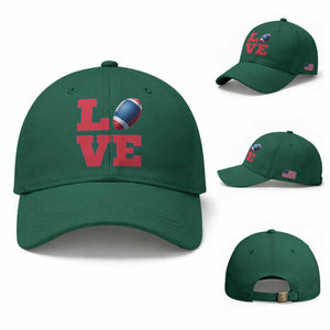 Love Football Fan Supporter Baseball Cap Gift For Game Day Lovers TS12 Baseball Cap Universal Fit Irish Green Print Your Wear