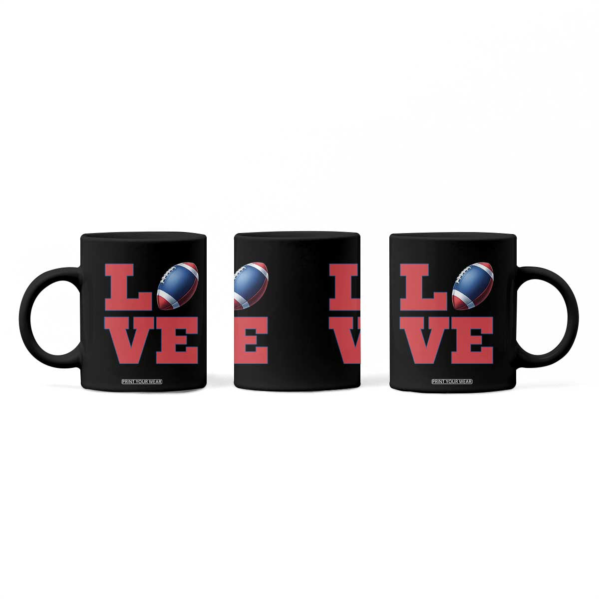 Love Football Fan Supporter Coffee Mug Gift For Game Day Lovers TS12 Print Your Wear