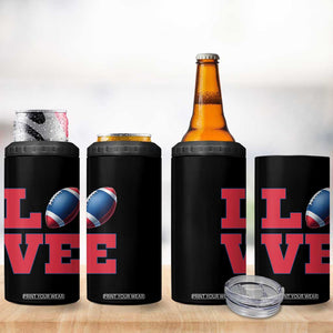 Love Football Fan Supporter 4 in 1 Can Cooler Tumbler Gift For Game Day Lovers TS12 Print Your Wear