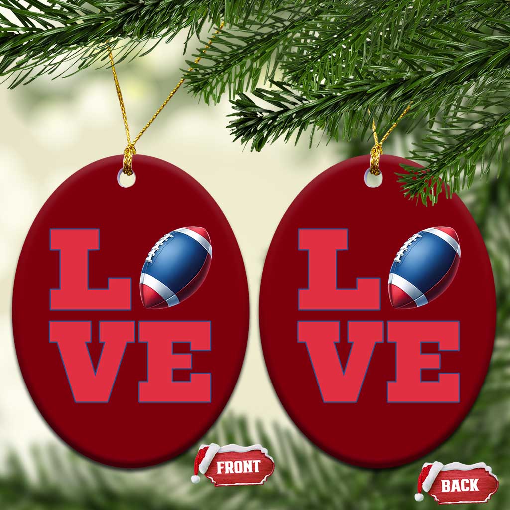 Love Football Fan Supporter Ceramic Ornament Gift For Game Day Lovers TS12 Print Your Wear