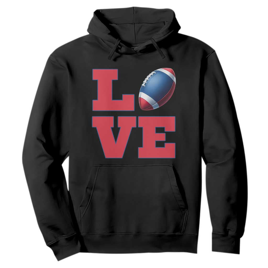 Love Football Fan Supporter Hoodie Gift For Game Day Lovers TS12 Black Print Your Wear
