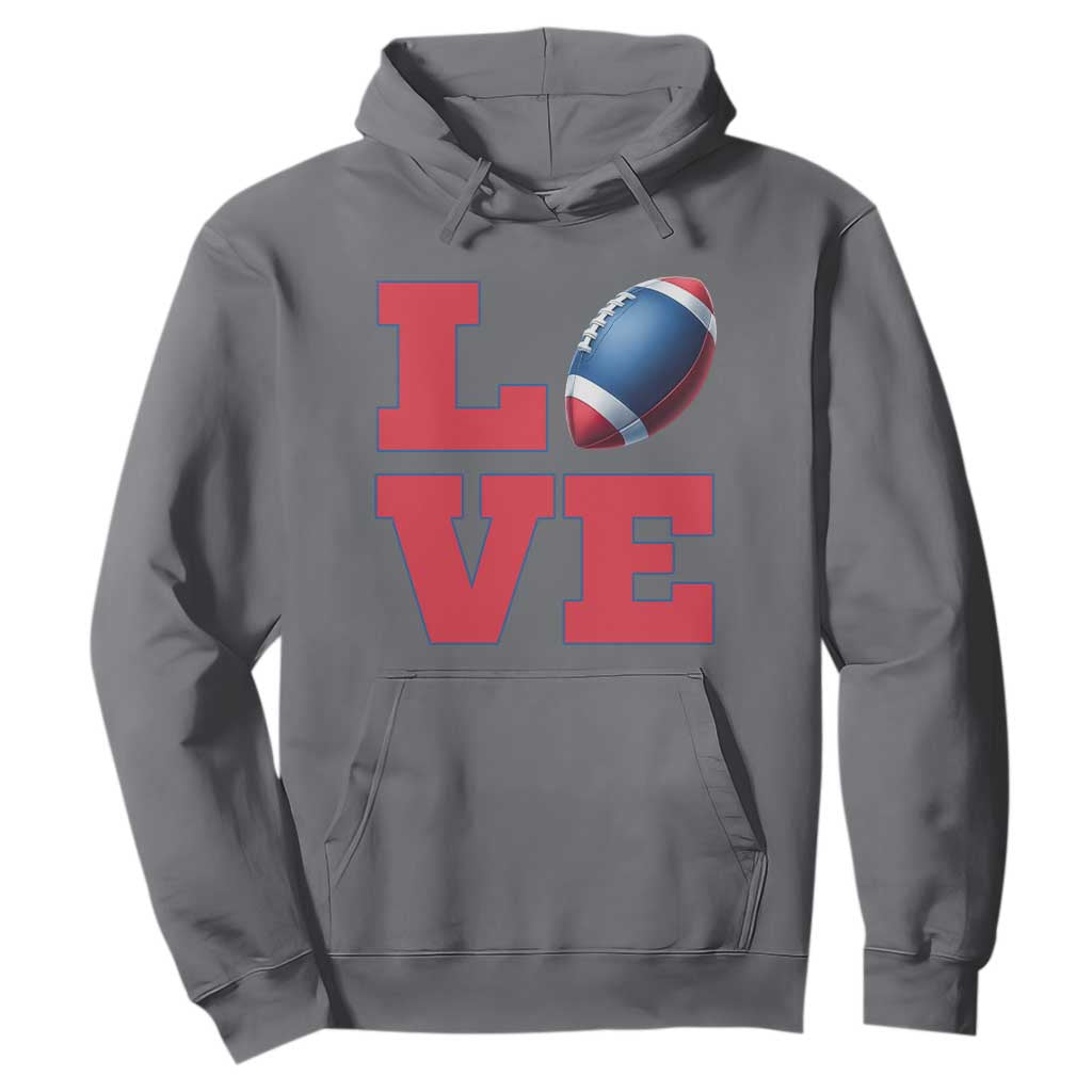 Love Football Fan Supporter Hoodie Gift For Game Day Lovers TS12 Charcoal Print Your Wear