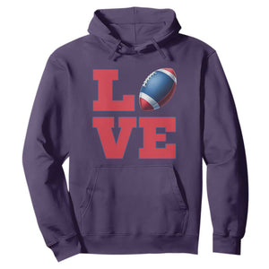 Love Football Fan Supporter Hoodie Gift For Game Day Lovers TS12 Purple Print Your Wear