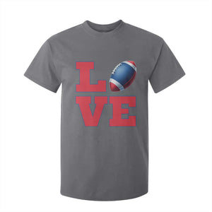 Love Football Fan Supporter T Shirt For Kid Gift For Game Day Lovers TS12 Charcoal Print Your Wear