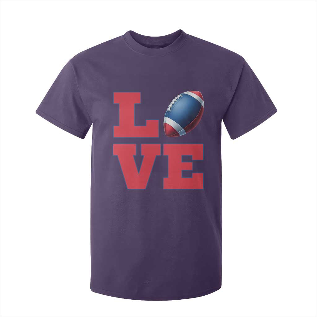 Love Football Fan Supporter T Shirt For Kid Gift For Game Day Lovers TS12 Purple Print Your Wear