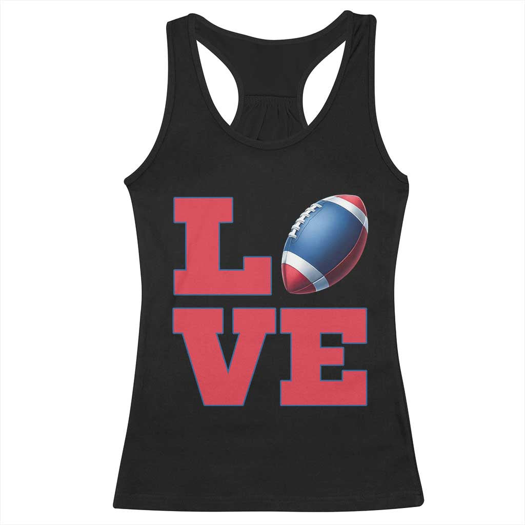 Love Football Fan Supporter Racerback Tank Top Gift For Game Day Lovers TS12 Black Print Your Wear