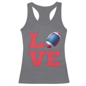 Love Football Fan Supporter Racerback Tank Top Gift For Game Day Lovers TS12 Charcoal Print Your Wear