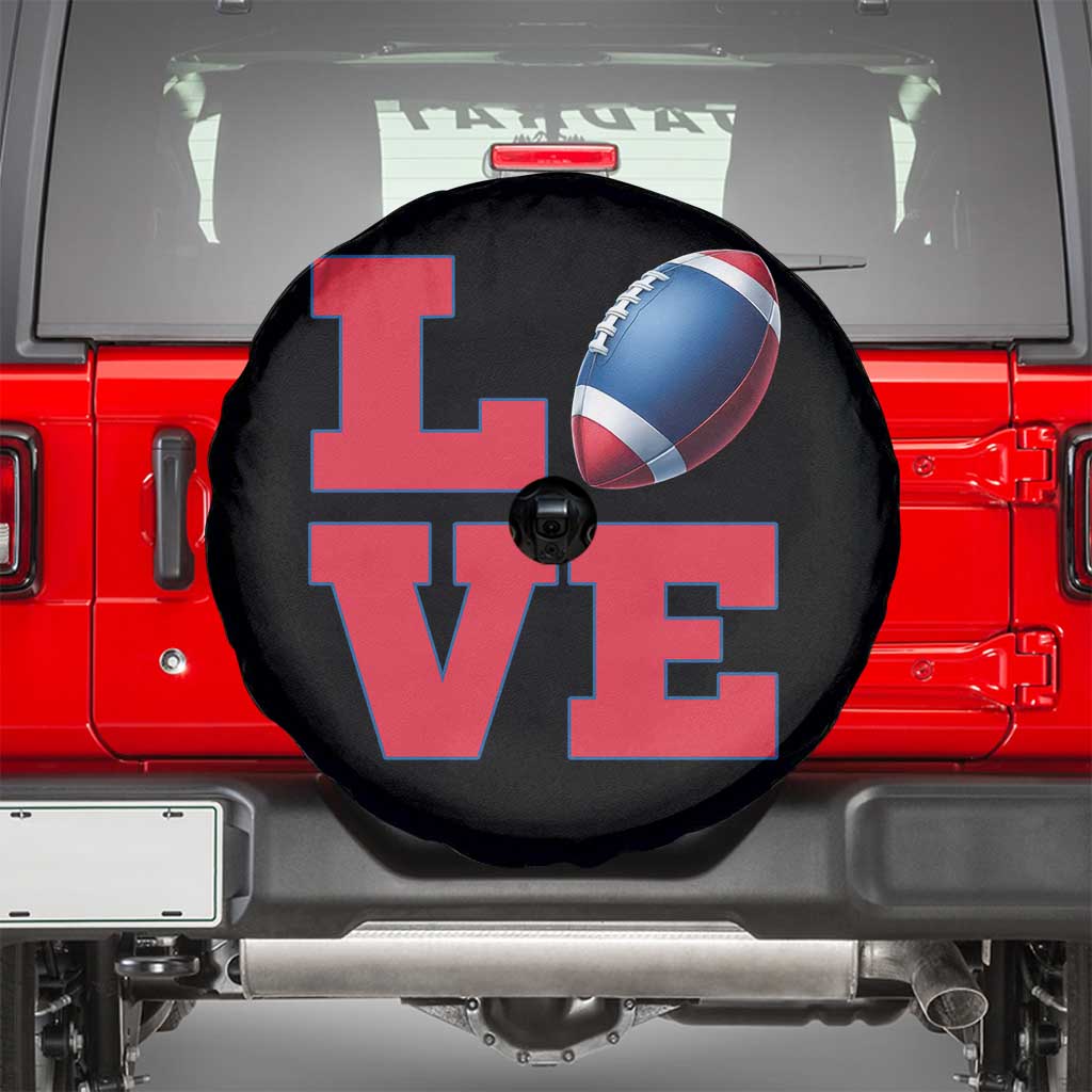 Love Football Fan Supporter Spare Tire Cover Gift For Game Day Lovers TS12 Black Print Your Wear