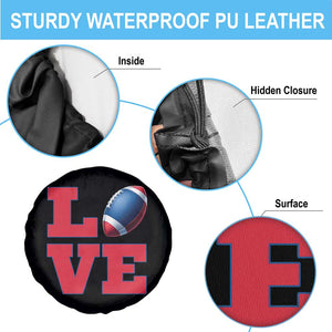 Love Football Fan Supporter Spare Tire Cover Gift For Game Day Lovers TS12 Print Your Wear