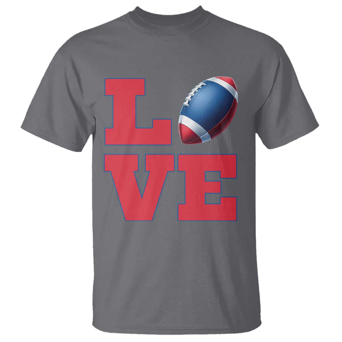 Love Football Fan Supporter T Shirt Gift For Game Day Lovers TS12 Charcoal Print Your Wear