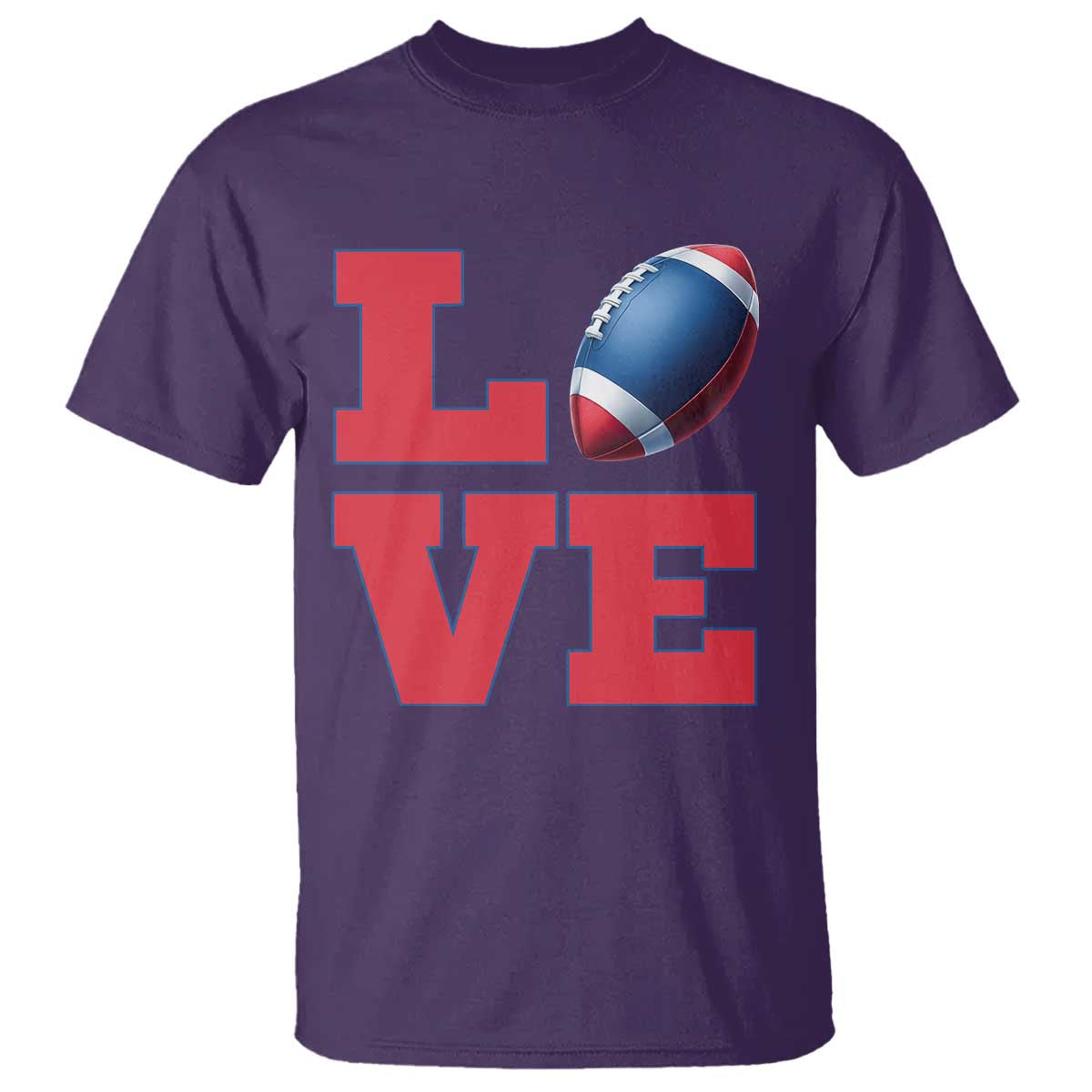 Love Football Fan Supporter T Shirt Gift For Game Day Lovers TS12 Purple Print Your Wear
