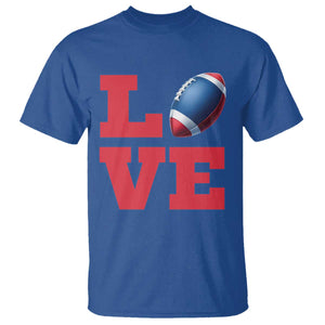Love Football Fan Supporter T Shirt Gift For Game Day Lovers TS12 Royal Blue Print Your Wear