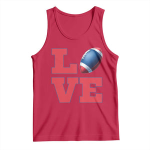 Love Football Fan Supporter Tank Top Gift For Game Day Lovers TS12 Red Print Your Wear