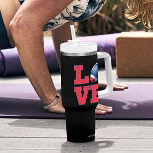 Love Football Fan Supporter Tumbler With Handle Gift For Game Day Lovers TS12 Print Your Wear