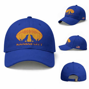Football Lover Gift Baseball Cap Midwest Wolf Spirit TS12 Baseball Cap Universal Fit Royal Blue Print Your Wear