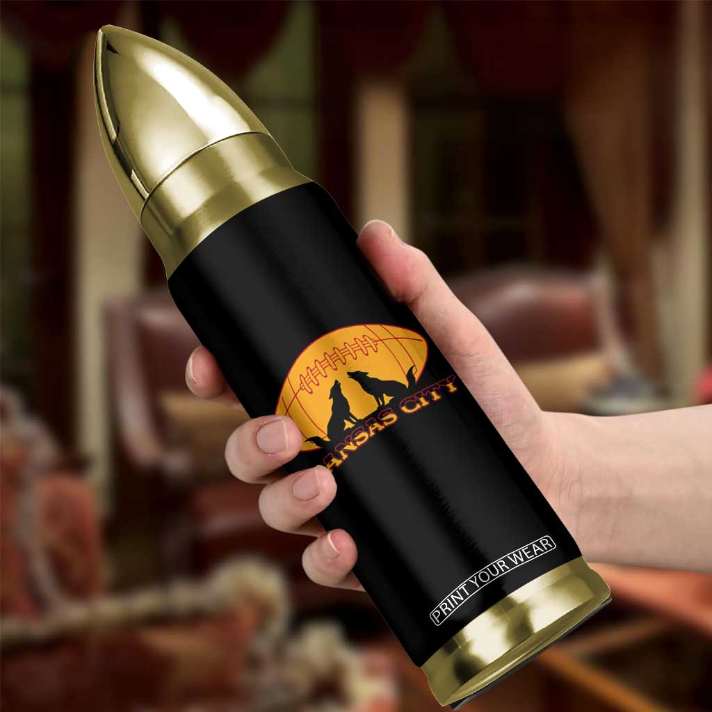 Football Lover Gift Bullet Tumbler Midwest Wolf Spirit TS12 Print Your Wear