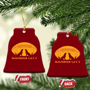 Football Lover Gift Ceramic Ornament Midwest Wolf Spirit TS12 Print Your Wear