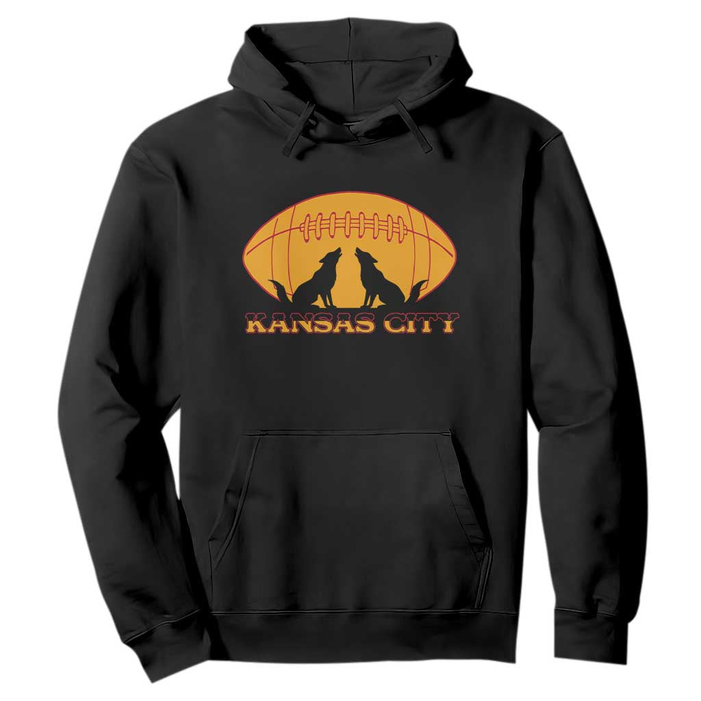 Football Lover Gift Hoodie Midwest Wolf Spirit TS12 Black Print Your Wear