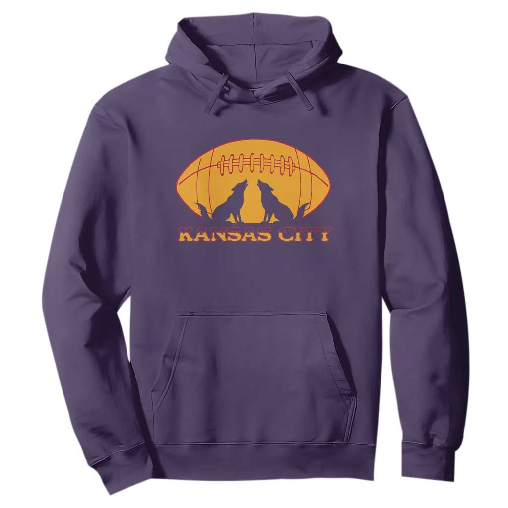 Football Lover Gift Hoodie Midwest Wolf Spirit TS12 Purple Print Your Wear
