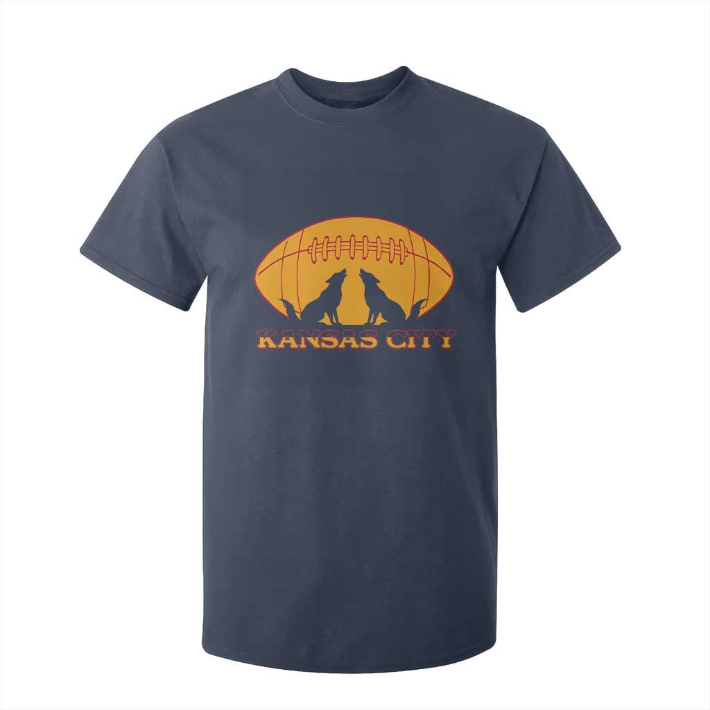 Football Lover Gift T Shirt For Kid Midwest Wolf Spirit TS12 Navy Print Your Wear