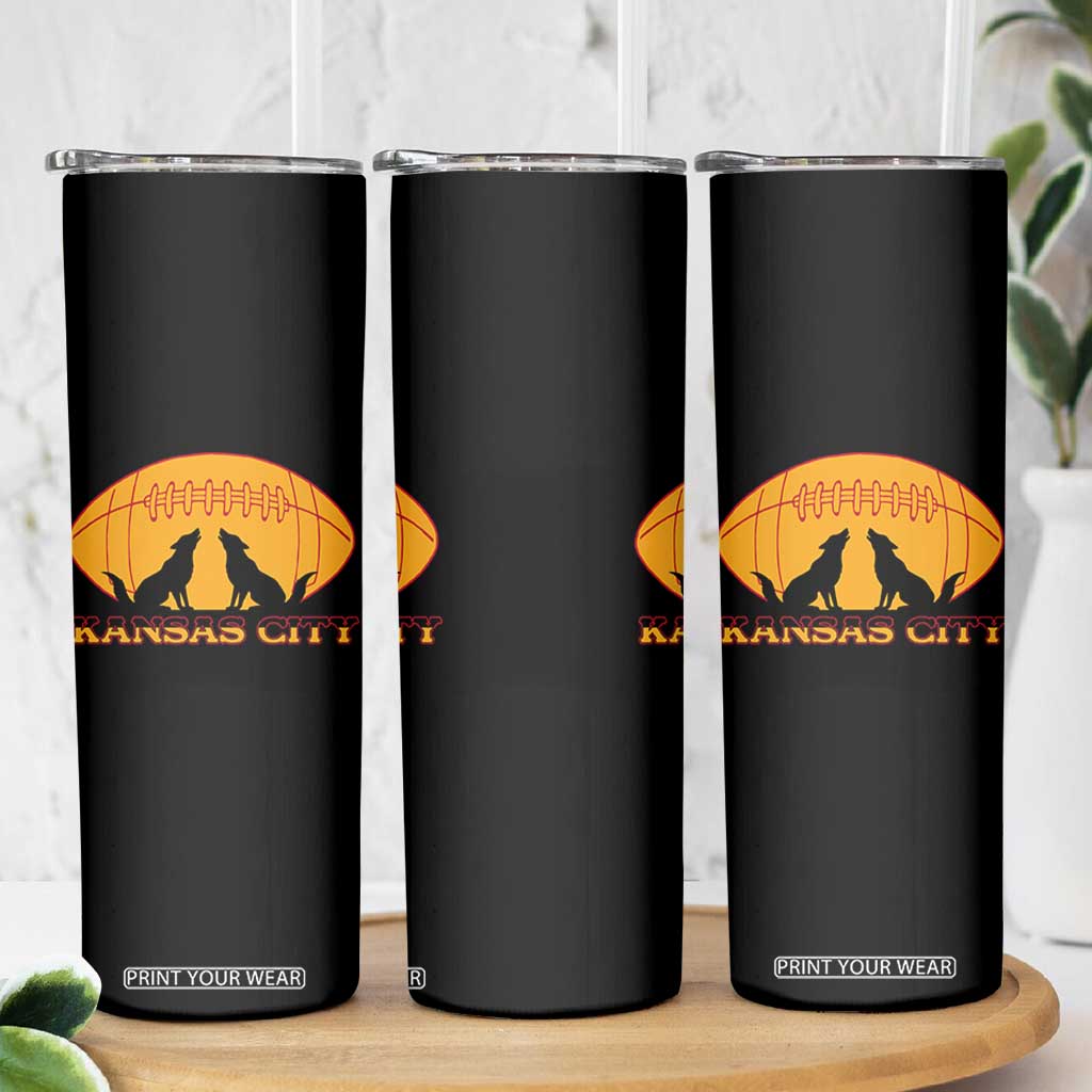 Football Lover Gift Skinny Tumbler Midwest Wolf Spirit TS12 Print Your Wear