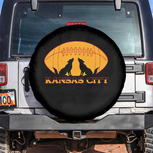 Football Lover Gift Spare Tire Cover Midwest Wolf Spirit TS12 No hole Black Print Your Wear