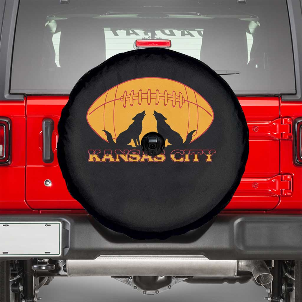 Football Lover Gift Spare Tire Cover Midwest Wolf Spirit TS12 Black Print Your Wear