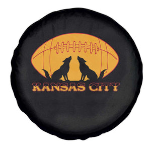 Football Lover Gift Spare Tire Cover Midwest Wolf Spirit TS12 Print Your Wear