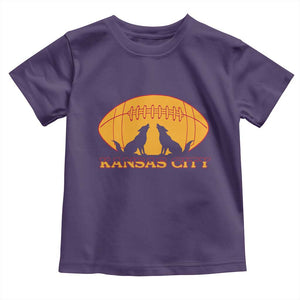 Football Lover Gift Toddler T Shirt Midwest Wolf Spirit TS12 Purple Print Your Wear