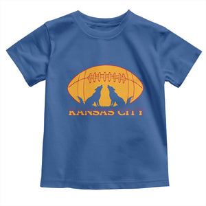 Football Lover Gift Toddler T Shirt Midwest Wolf Spirit TS12 Royal Blue Print Your Wear