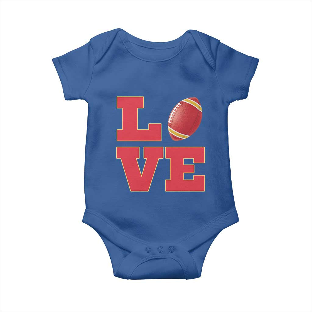 Love Midwest Football Baby Onesie Gift For Football Fans TS12 Royal Blue Print Your Wear