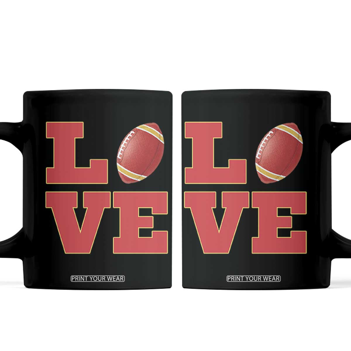 Love Midwest Football Coffee Mug Gift For Football Fans TS12 Black Print Your Wear
