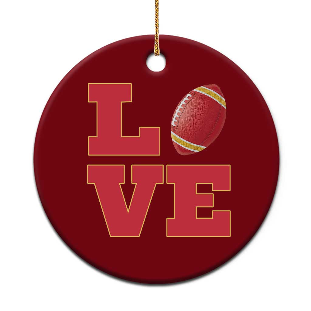 Love Midwest Football Ceramic Ornament Gift For Football Fans TS12 1pc Red Print Your Wear