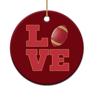 Love Midwest Football Ceramic Ornament Gift For Football Fans TS12 1pc Red Print Your Wear