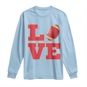 Love Midwest Football Long Sleeve Shirt Gift For Football Fans TS12 Light Blue Print Your Wear