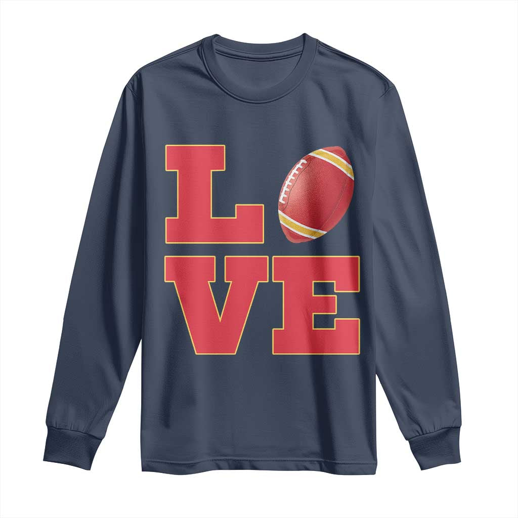 Love Midwest Football Long Sleeve Shirt Gift For Football Fans TS12 Navy Print Your Wear