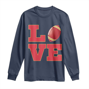 Love Midwest Football Long Sleeve Shirt Gift For Football Fans TS12 Navy Print Your Wear