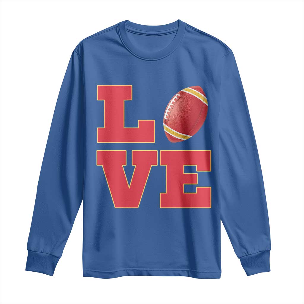 Love Midwest Football Long Sleeve Shirt Gift For Football Fans TS12 Royal Blue Print Your Wear