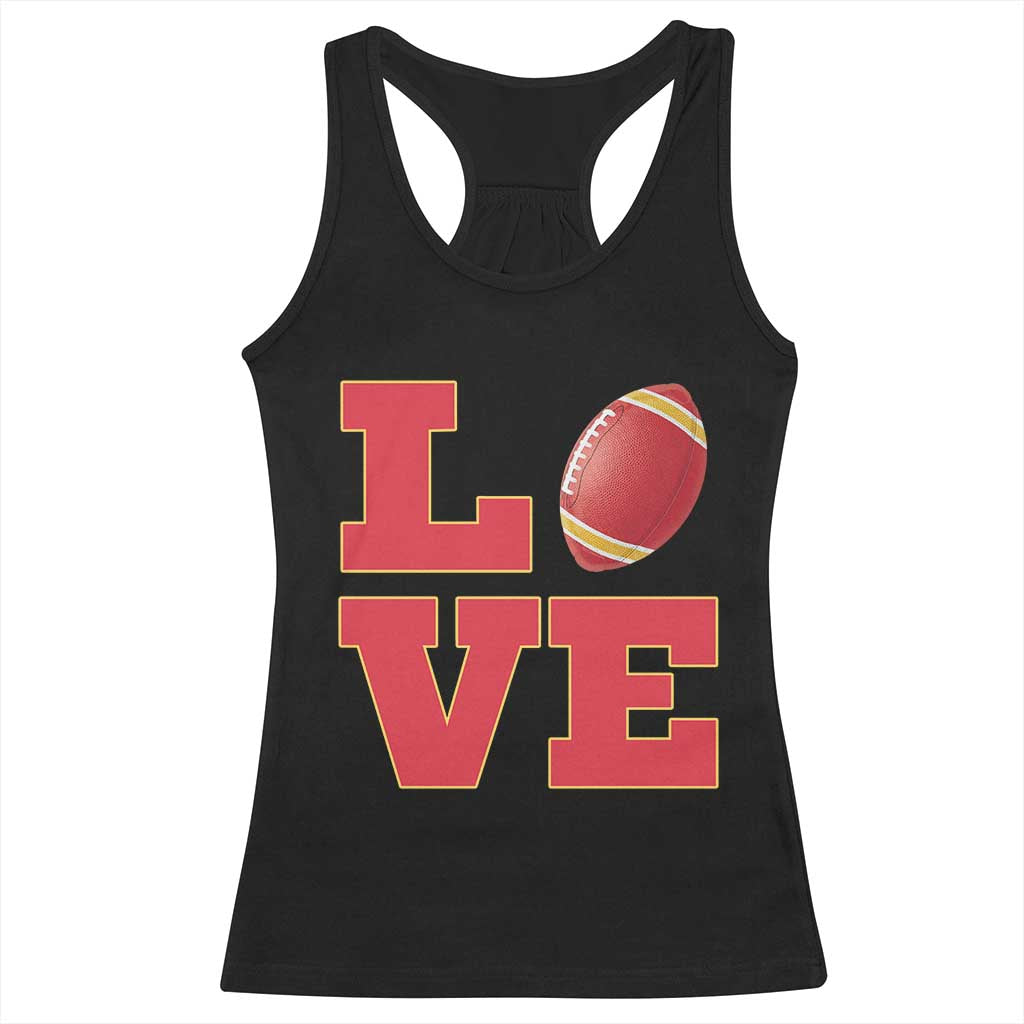 Love Midwest Football Racerback Tank Top Gift For Football Fans TS12 Black Print Your Wear