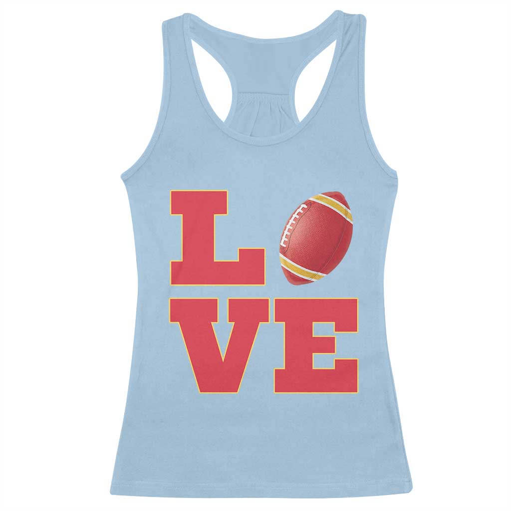 Love Midwest Football Racerback Tank Top Gift For Football Fans TS12 Light Blue Print Your Wear