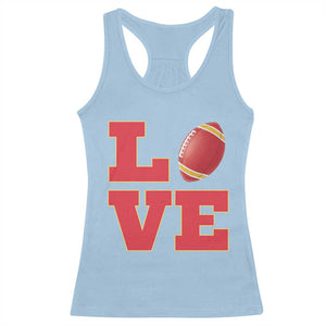 Love Midwest Football Racerback Tank Top Gift For Football Fans TS12 Light Blue Print Your Wear