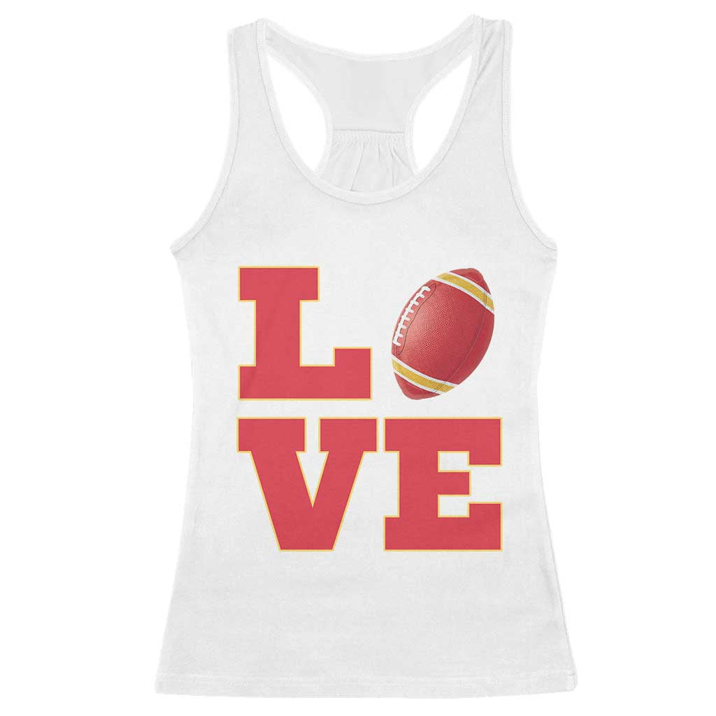 Love Midwest Football Racerback Tank Top Gift For Football Fans TS12 White Print Your Wear