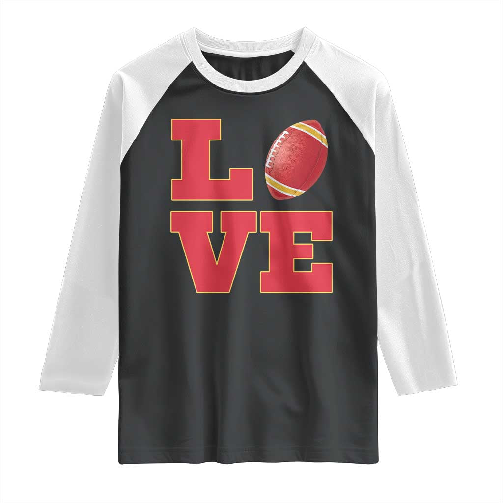 Love Midwest Football Raglan Shirt Gift For Football Fans TS12 Black White Print Your Wear