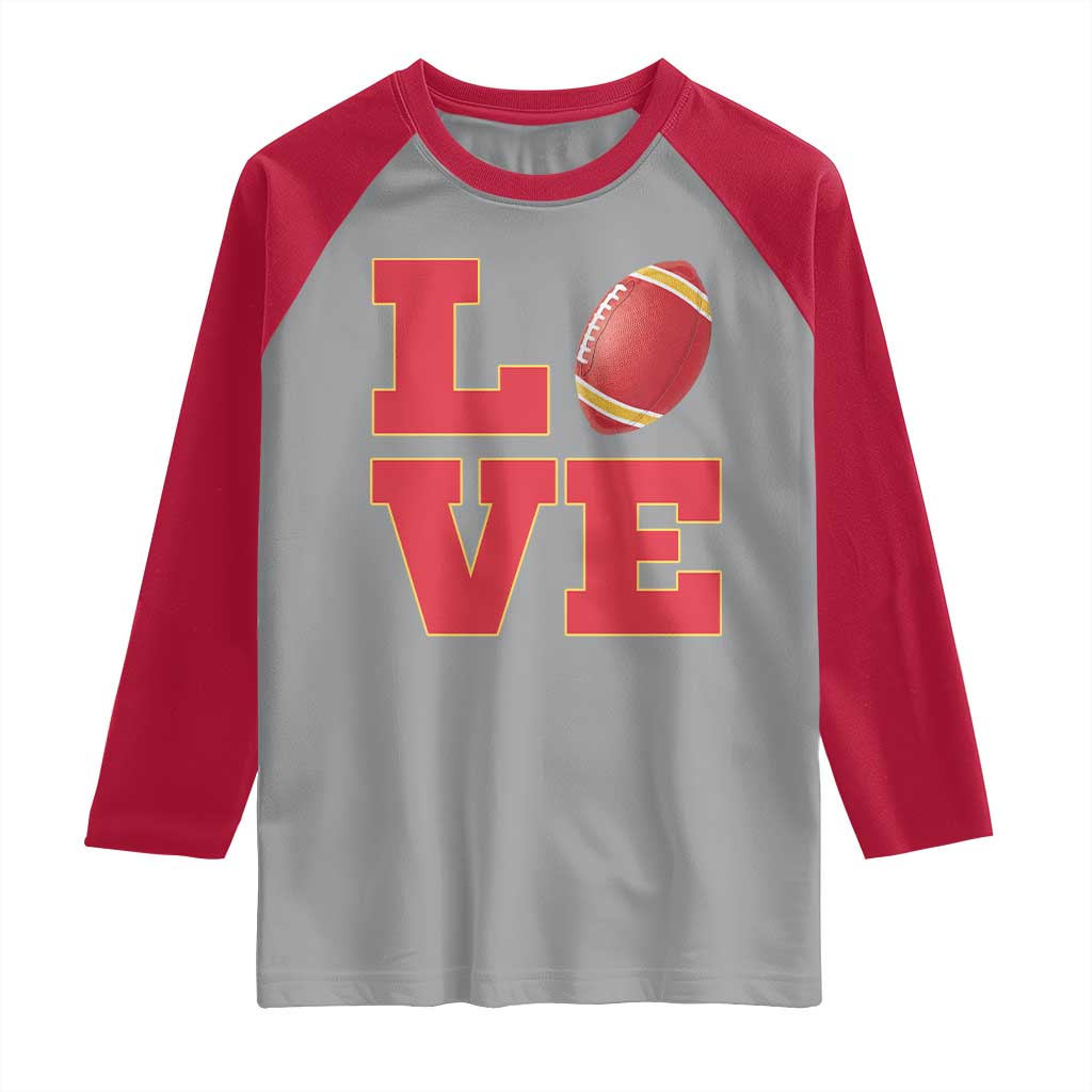 Love Midwest Football Raglan Shirt Gift For Football Fans TS12 Sport Gray Red Print Your Wear