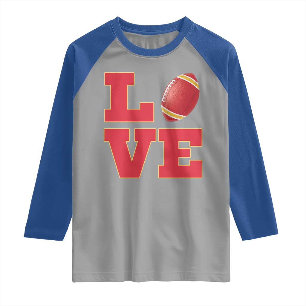 Love Midwest Football Raglan Shirt Gift For Football Fans TS12 Sport Gray Royal Print Your Wear